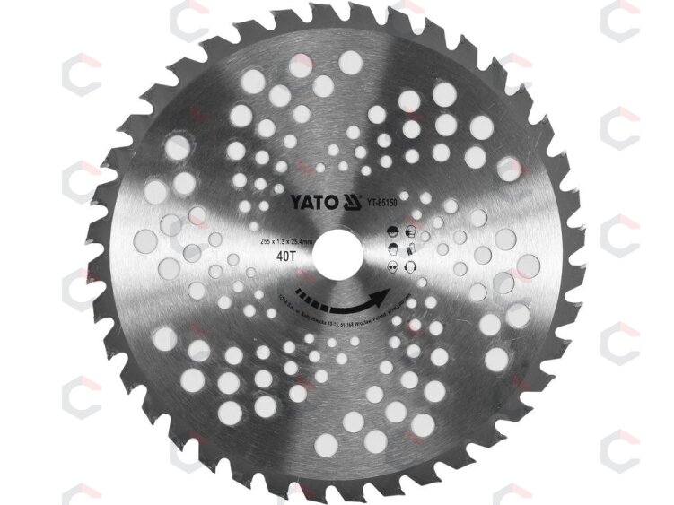 Peilis trimeriui / žoliapjovei | TCT / 40T | 25.4 x 255 mm (YT-85150) Peilis trimeriui / žoliapjovei | TCT / 40T | 25.4 x 255 mm (YT-85150)