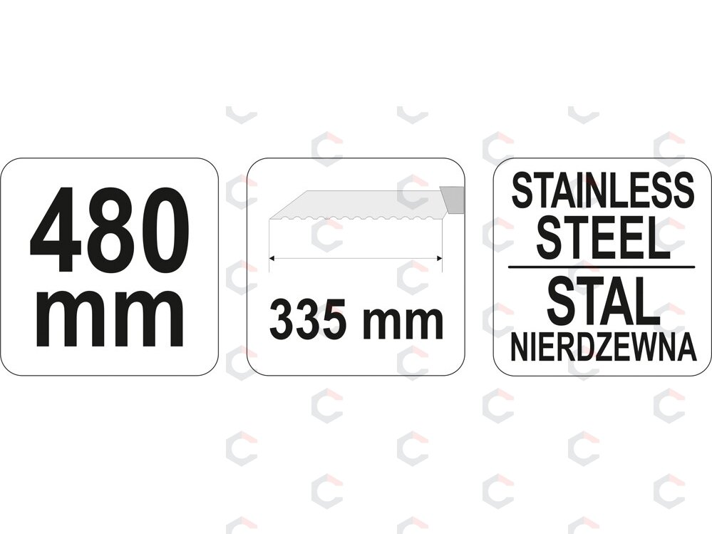 Peilis izoliacinėms medžiagoms | 500 mm (YT-7623) 2 Peilis izoliacinėms medžiagoms | 500 mm (YT-7623) 2