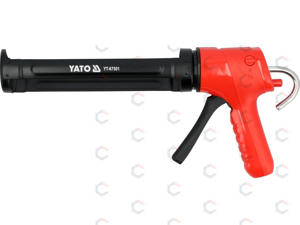 Pistoletas silikonui su srauto stabdymo vožtuvu 230 mm | 300 ml (YT-67501) 2 Pistoletas silikonui su srauto stabdymo vožtuvu 230 mm | 300 ml (YT-67501) 2