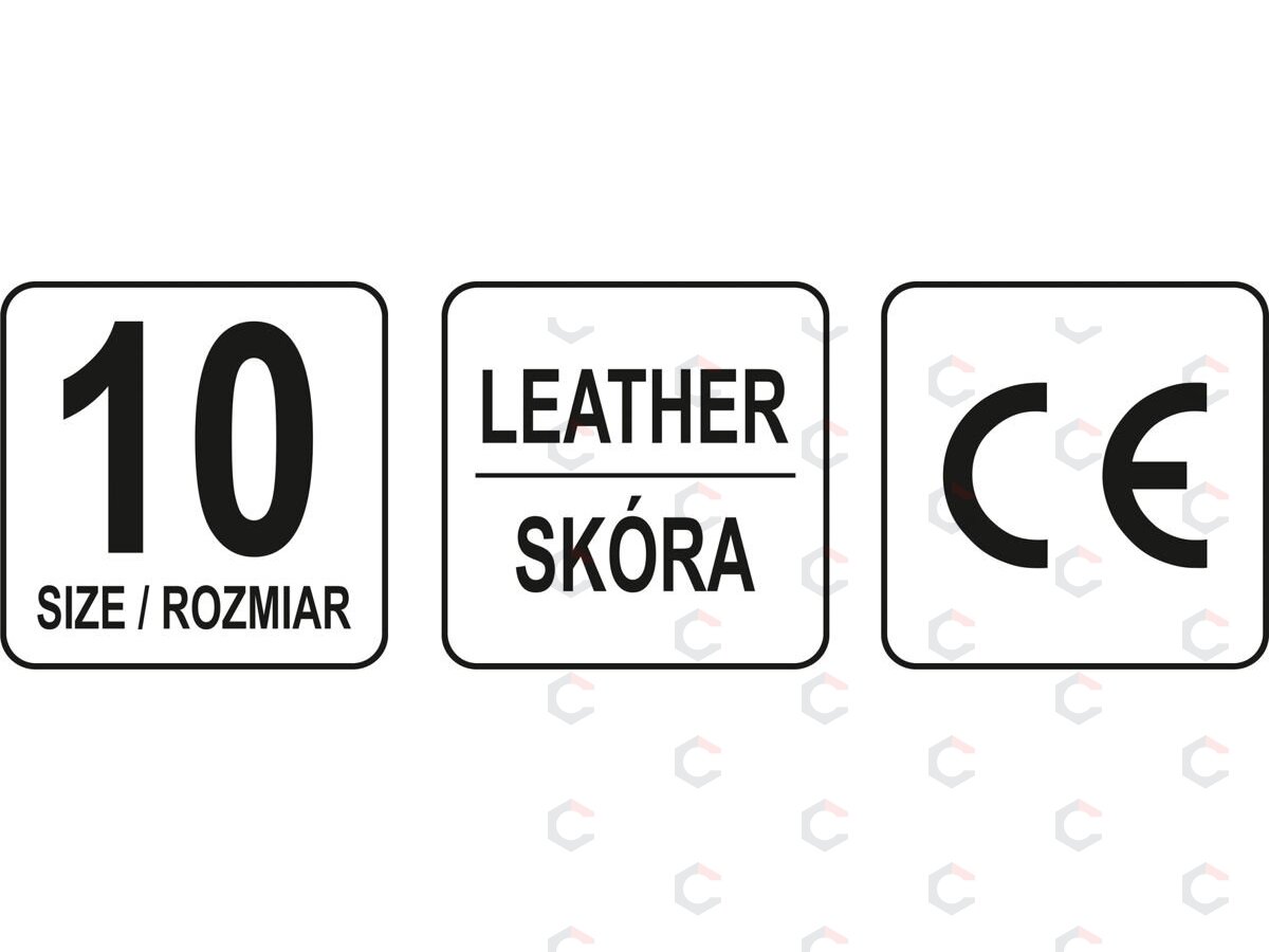 Pirštinės | Oda / su Velcro užsegimu | 10 dydis (YT-74647) 2 Pirštinės | Oda / su Velcro užsegimu | 10 dydis (YT-74647) 2