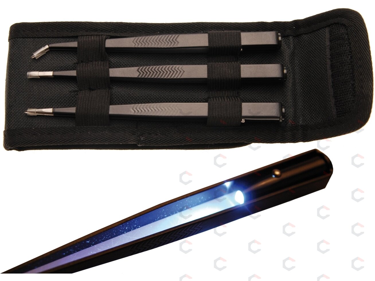Pincetų su LED diodais rinkinys | 3 vnt. (3129)