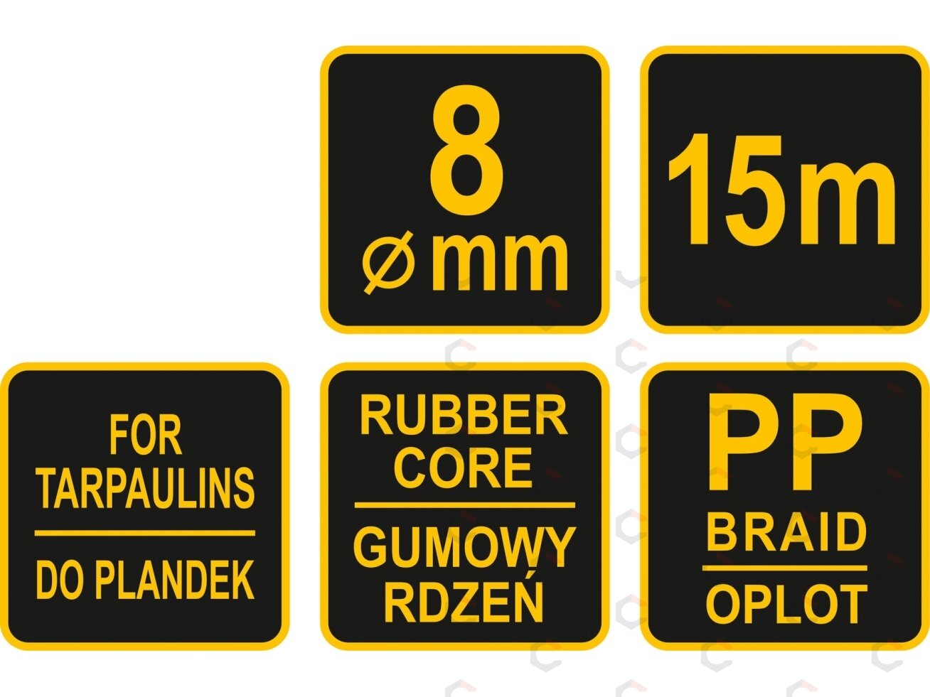 Pinta elastinė guminė virvė | 8 mm x 15 m (85177) 2 Pinta elastinė guminė virvė | 8 mm x 15 m (85177) 2