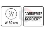 Picos akmuo griliui | kordieritas | Ø 30 cm | su rankenomis (YG-20024) 3 Picos akmuo griliui | kordieritas | Ø 30 cm | su rankenomis (YG-20024) 3