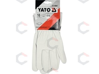 Pirštinės | Oda / su Velcro užsegimu | 10 dydis (YT-74647) Pirštinės | Oda / su Velcro užsegimu | 10 dydis (YT-74647)