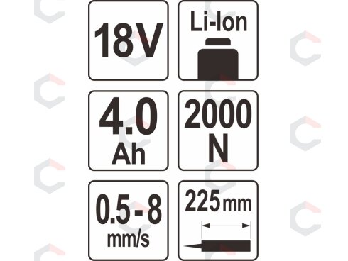 Pistoletas silikonui akumuliatorinis | 18V | 1 X 4,0AH (YT-82888) 4 Pistoletas silikonui akumuliatorinis | 18V | 1 X 4,0AH (YT-82888) 4