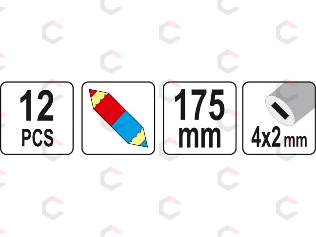Pieštukai dvispalviai | mėlyna/raudona | 12 vnt. (YT-69940) 2 Pieštukai dvispalviai | mėlyna/raudona | 12 vnt. (YT-69940) 2