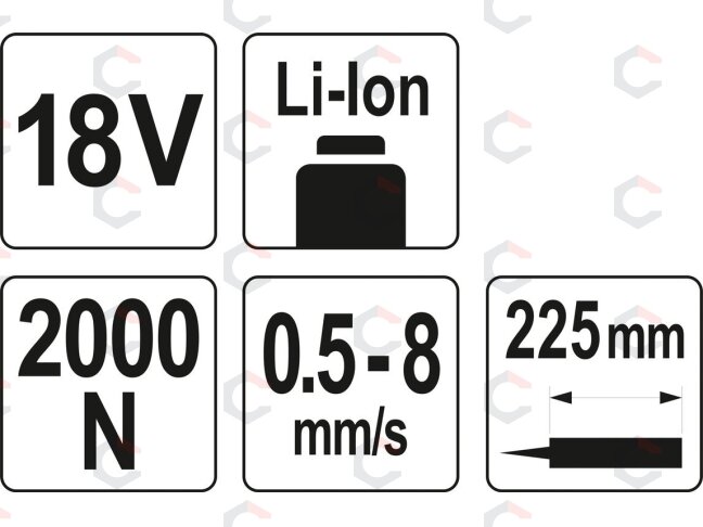 Pistoletas silikonui akumuliatorinis | 18V | be baterijos (YT-82889) 4 Pistoletas silikonui akumuliatorinis | 18V | be baterijos (YT-82889) 4