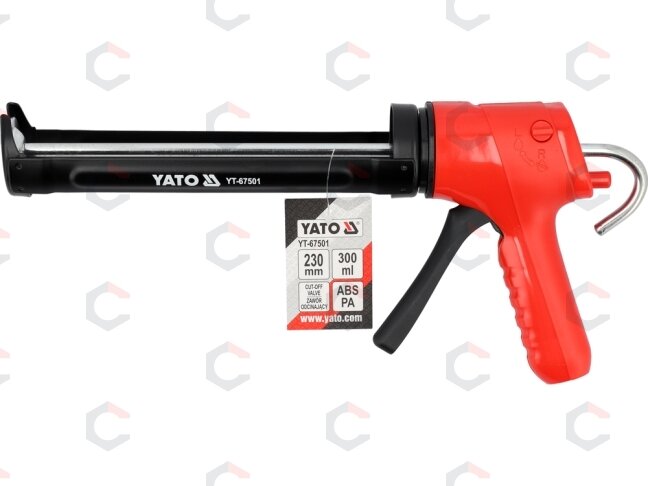 Pistoletas silikonui su srauto stabdymo vožtuvu 230 mm | 300 ml (YT-67501) 4 Pistoletas silikonui su srauto stabdymo vožtuvu 230 mm | 300 ml (YT-67501) 4