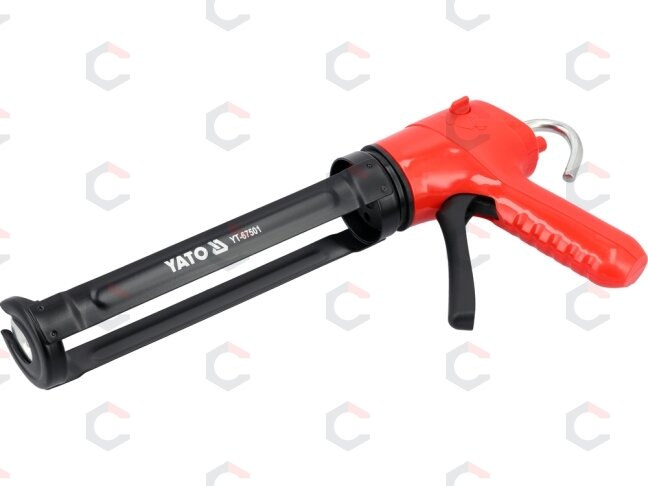 Pistoletas silikonui su srauto stabdymo vožtuvu 230 mm | 300 ml (YT-67501) Pistoletas silikonui su srauto stabdymo vožtuvu 230 mm | 300 ml (YT-67501)