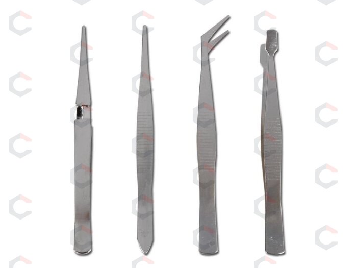 Pincetų rinkinys | 105-120 mm | 4 vnt. (2044) 3 Pincetų rinkinys | 105-120 mm | 4 vnt. (2044) 3