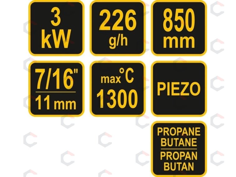 Piktžolių degiklis su plieniniu antgaliu | 850 mm / 25 mm (73430) 3 Piktžolių degiklis su plieniniu antgaliu | 850 mm / 25 mm (73430) 3