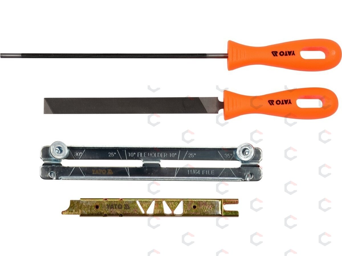 Pjūklo grandinės galandimo rinkinys | 4.0 mm | 4 vnt. (YT-85040) Pjūklo grandinės galandimo rinkinys | 4.0 mm | 4 vnt. (YT-85040)