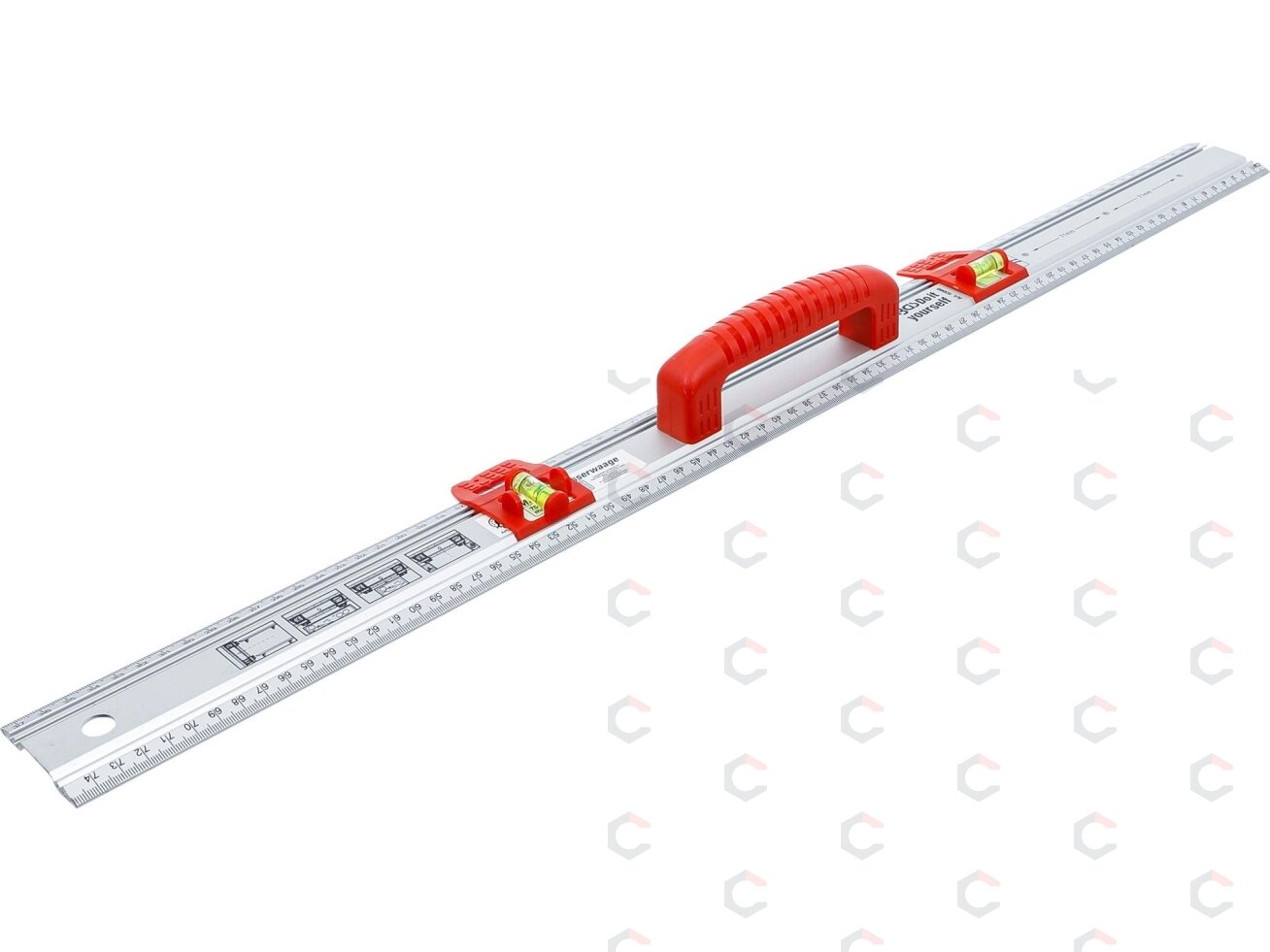 Pjovimo ir žymėjimo liniuotė | su rankena ir gulsčiuku | 750 mm (50866) 3