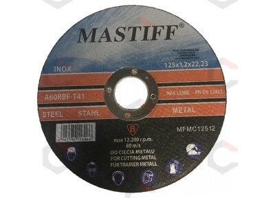 Pjovimo diskas metalui | 125x1.2x22,23 (A60TBF-12) Pjovimo diskas metalui | 125x1.2x22,23 (A60TBF-12)