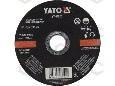 Pjovimo diskas metalui | 125x1.2x22,23 (YT-61025) Pjovimo diskas metalui | 125x1.2x22,23 (YT-61025)