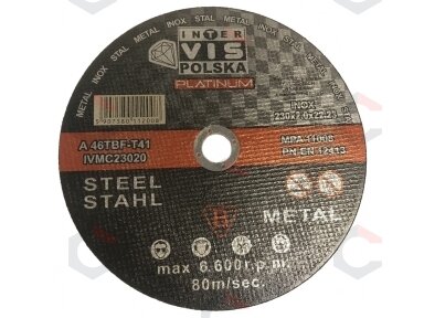 Pjovimo diskas metalui | 230x2x22,23 (A46TBF-23) Pjovimo diskas metalui | 230x2x22,23 (A46TBF-23)