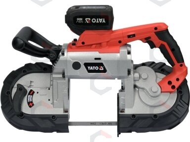 Pjūklas juostinis akumuliatorinis | 18V | 127 mm X 127 mm (YT-82187) Pjūklas juostinis akumuliatorinis | 18V | 127 mm X 127 mm (YT-82187)