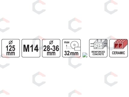 Pjovimo apsauga nuo dulkių | 125 mm (YT-82996) 5