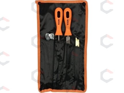 Pjūklo grandinės galandimo rinkinys | 4.0 mm | 4 vnt. (YT-85040) 1 Pjūklo grandinės galandimo rinkinys | 4.0 mm | 4 vnt. (YT-85040) 1
