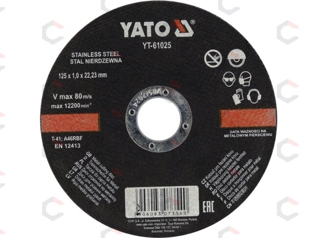 Pjovimo diskas metalui | 125x1.2x22,23 (YT-61025) Pjovimo diskas metalui | 125x1.2x22,23 (YT-61025)