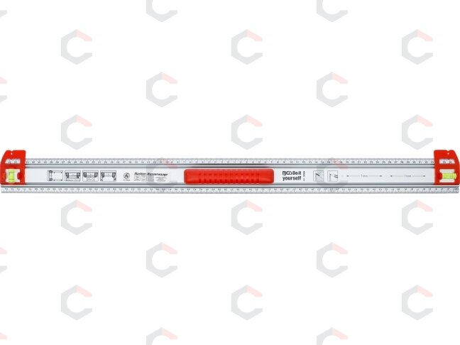 Pjovimo ir žymėjimo liniuotė | su rankena ir gulsčiuku | 750 mm (50866) 4