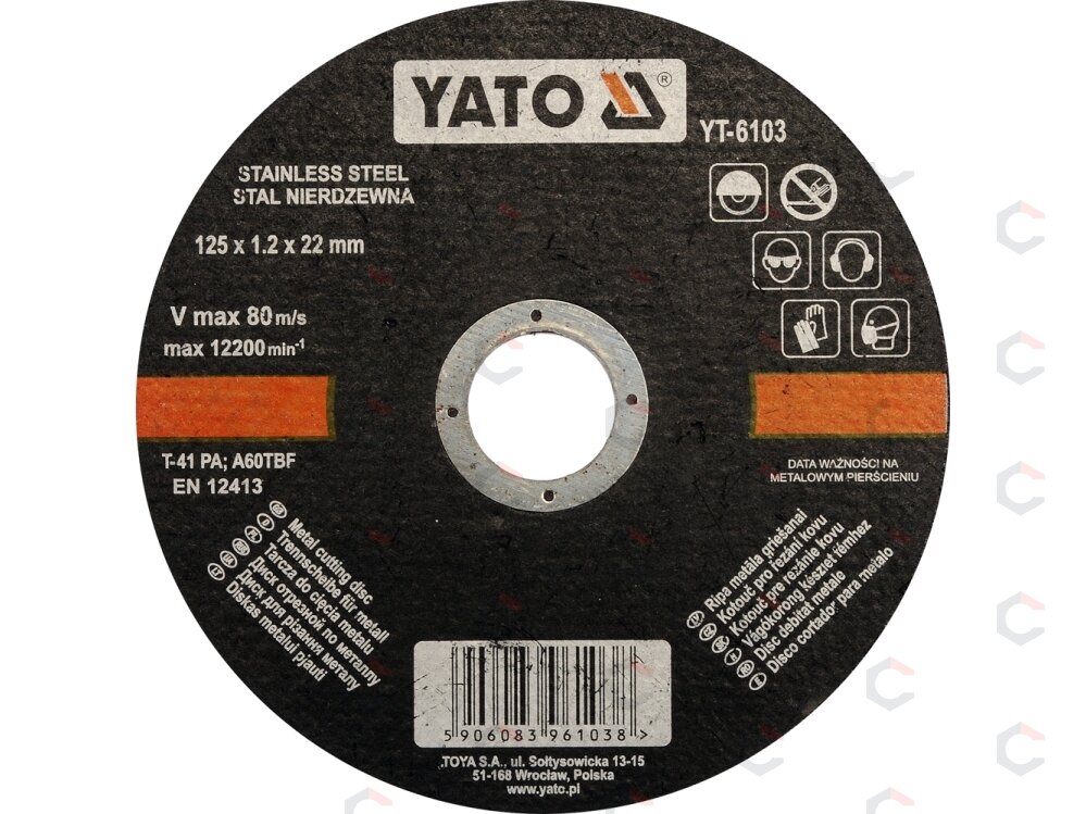 Pjovimo diskas metalui | 125x1.2x22,23 (YT-6103) Pjovimo diskas metalui | 125x1.2x22,23 (YT-6103)
