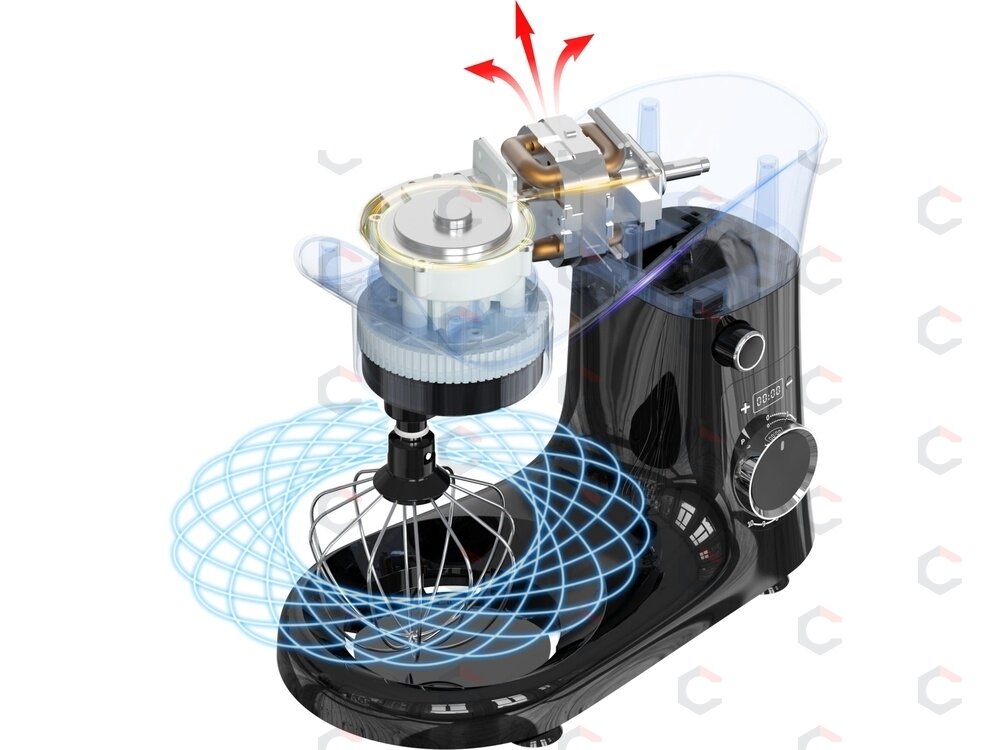 Planetarinis mikseris | 1500 W | 5L | 10 greičių + turbo | timer (67813) 8 Planetarinis mikseris | 1500 W | 5L | 10 greičių + turbo | timer (67813) 8