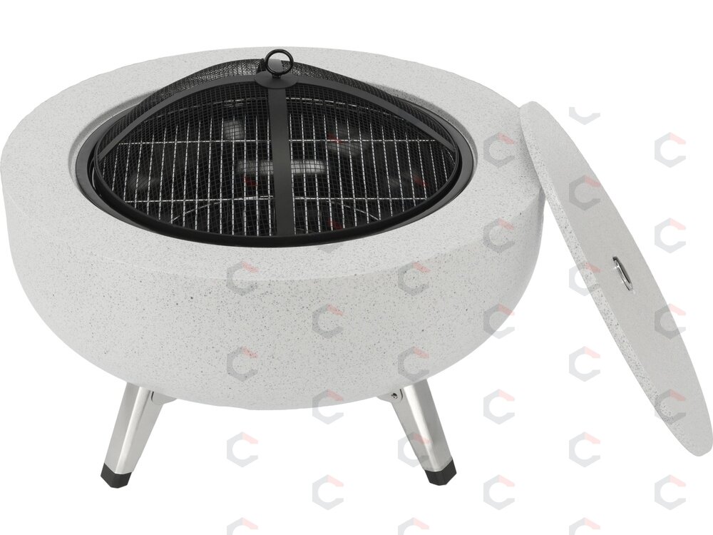 Plieninis židinys su grotelėmis | 3 viename: grilis, stalas, židinys | 43,5 cm (99718) 3 Plieninis židinys su grotelėmis | 3 viename: grilis, stalas, židinys | 43,5 cm (99718) 3