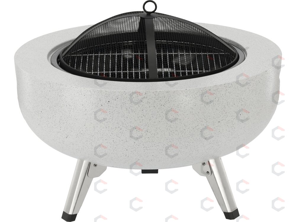 Plieninis židinys su grotelėmis | 3 viename: grilis, stalas, židinys | 43,5 cm (99718) Plieninis židinys su grotelėmis | 3 viename: grilis, stalas, židinys | 43,5 cm (99718)