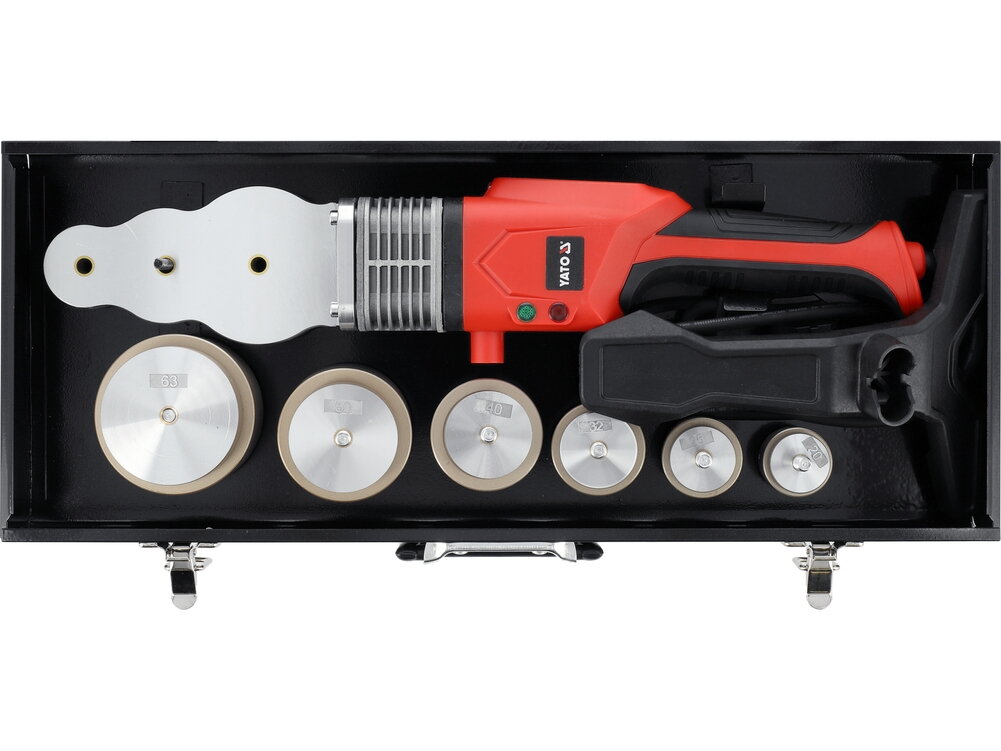 Plastikinių vamzdžių suvirinimo aparatas | 1000 W | 20–63 mm | YATO (YT-82252) Plastikinių vamzdžių suvirinimo aparatas | 1000 W | 20–63 mm | YATO (YT-82252)