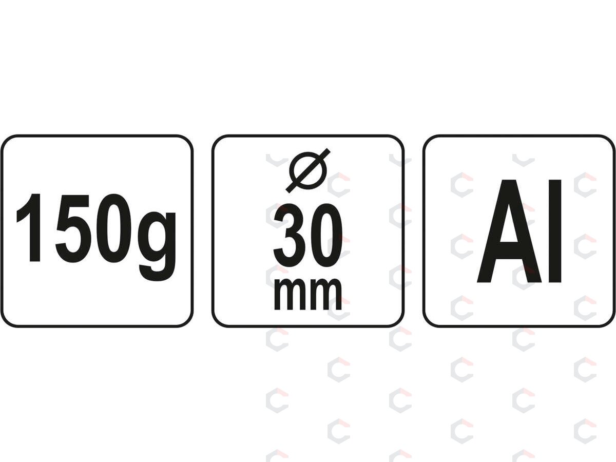Plaktukas aliuminis | 30 mm / 150g (YT-45280) 2