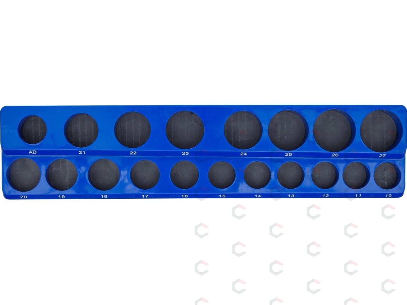 Plastikinis galvučių laikiklis | magnetinis | 12,5 mm (1/2") | 19 vietų (74598) 2