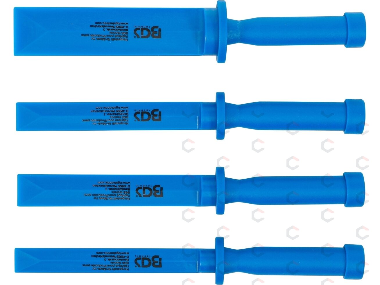 Plastikinių gramdiklių komplektas | 19 - 22 - 25 - 38 mm plotis | 4 vnt. (366) 1