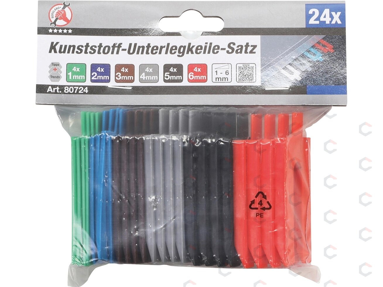 Plastikinių pleištų rinkinys | 24 vnt. (80724) 2 Plastikinių pleištų rinkinys | 24 vnt. (80724) 2