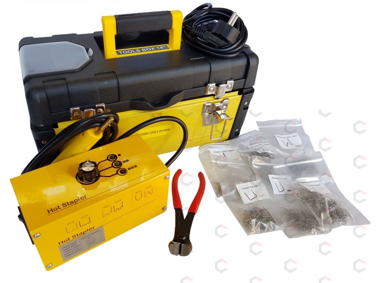 Plastiko remonto sistema / prietaisas | + 600 vnt kniedžių (HS008) 4 Plastiko remonto sistema / prietaisas | + 600 vnt kniedžių (HS008) 4