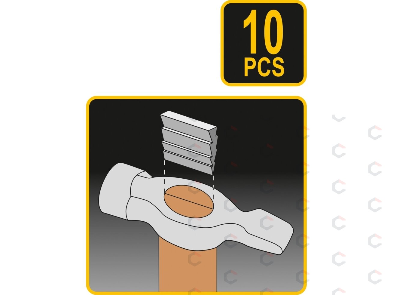 Pleištai plaktukams | 10 vnt. (99472) 2 Pleištai plaktukams | 10 vnt. (99472) 2