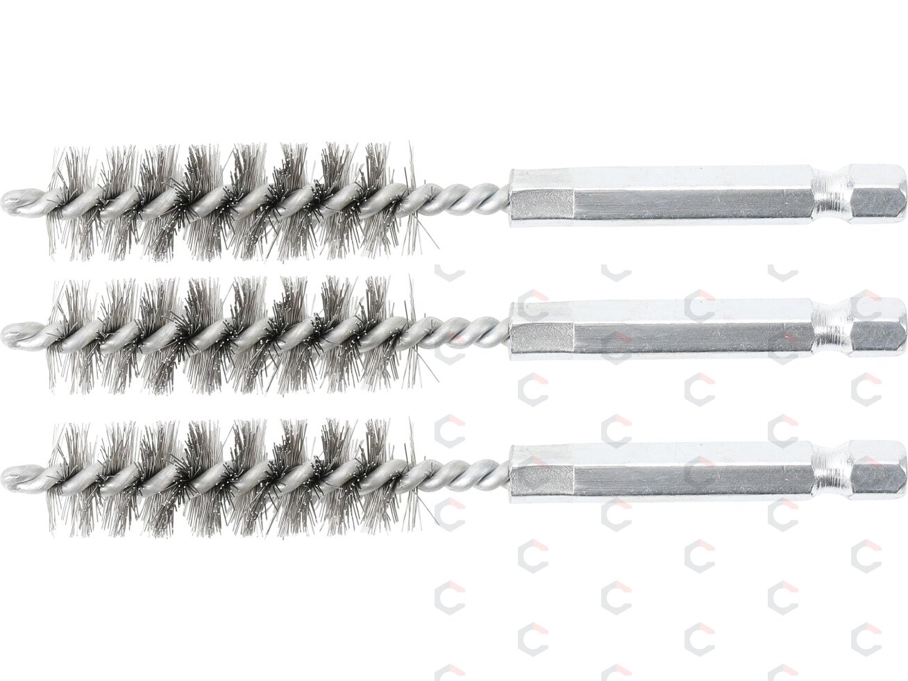 Plieniniai šepečiai vamzdeliams | 13 mm | 6,3 mm (1/4") | 3 vnt. (3078-13-S) Plieniniai šepečiai vamzdeliams | 13 mm | 6,3 mm (1/4") | 3 vnt. (3078-13-S)
