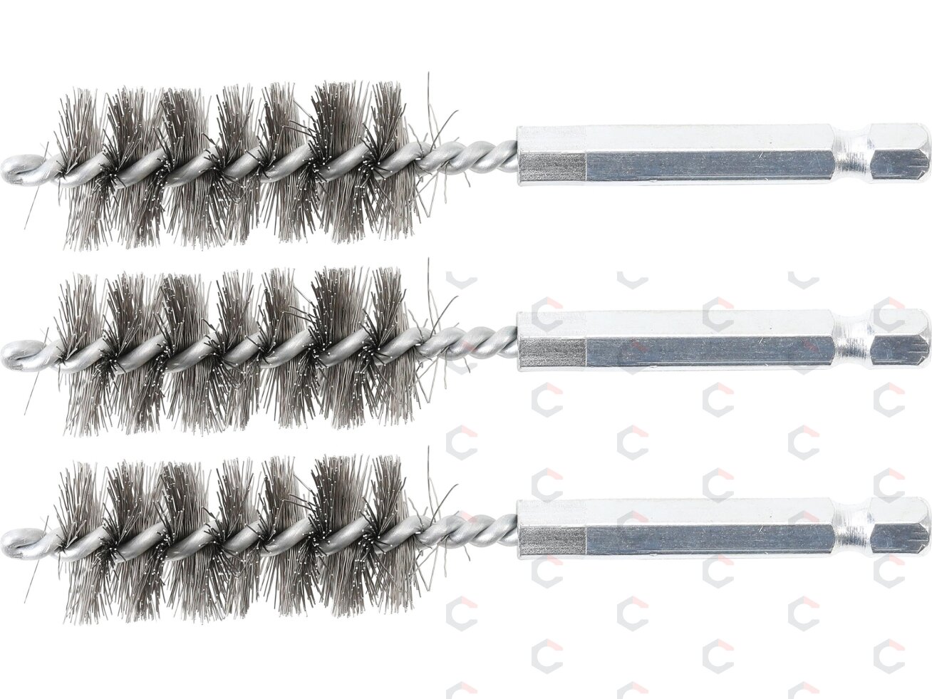 Plieniniai šepečiai vamzdeliams | 17 mm | 6,3 mm (1/4") | 3 vnt. (3078-17-S) Plieniniai šepečiai vamzdeliams | 17 mm | 6,3 mm (1/4") | 3 vnt. (3078-17-S)