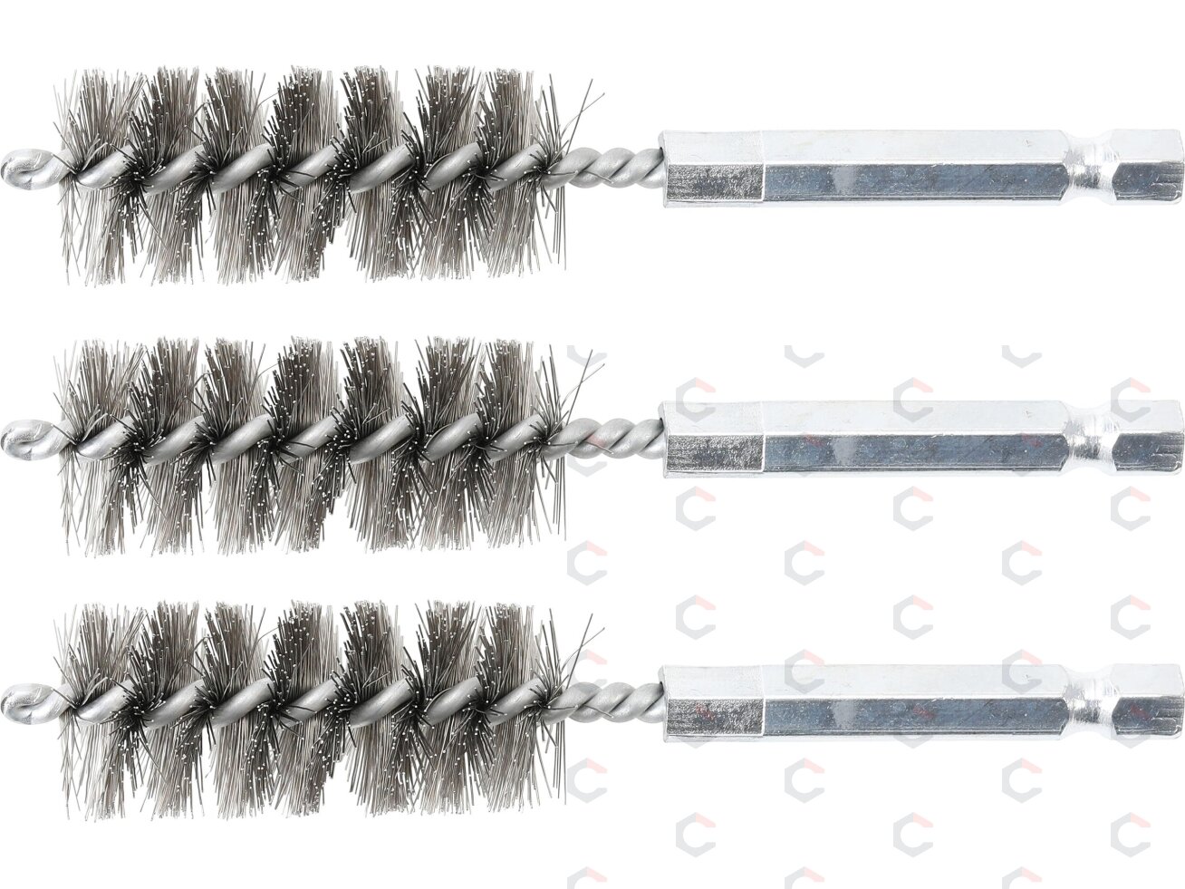 Plieniniai šepečiai vamzdeliams | 18 mm | 6,3 mm (1/4") | 3 vnt. (3078-18-S) Plieniniai šepečiai vamzdeliams | 18 mm | 6,3 mm (1/4") | 3 vnt. (3078-18-S)