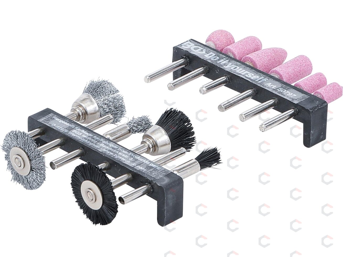 Plieninių / plastikinių / šlifavimo šepečių rinkinys | 12 vnt. (50797) Plieninių / plastikinių / šlifavimo šepečių rinkinys | 12 vnt. (50797)