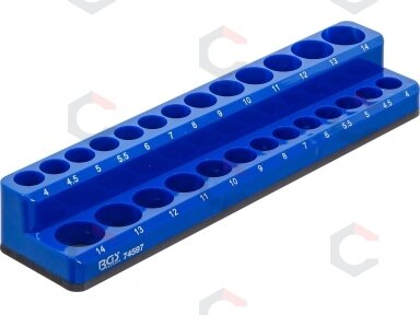 Plastikinis galvučių laikiklis | magnetinis | 6,3 mm (1/4") | 26 vietų (74597) Plastikinis galvučių laikiklis | magnetinis | 6,3 mm (1/4") | 26 vietų (74597)