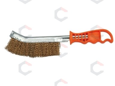 Plieninis šepetys dengtas žalvariu su plastikine rankena (06965) Plieninis šepetys dengtas žalvariu su plastikine rankena (06965)
