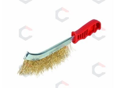 Plieninis šepetys dengtas žalvariu su plastikine rankena (ESEN-7265) Plieninis šepetys dengtas žalvariu su plastikine rankena (ESEN-7265)