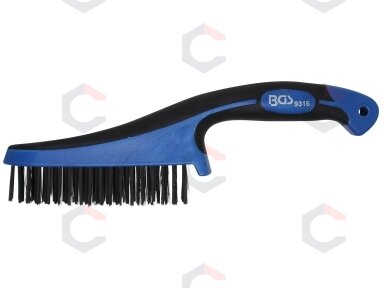 Plieninis šepetys su plastikine rankena | 282 mm (9316) Plieninis šepetys su plastikine rankena | 282 mm (9316)