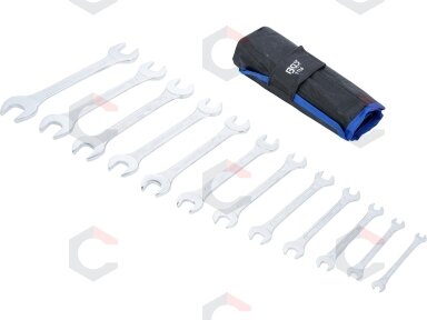 Plokščių raktų rinkinys atvirais galais | 6x7 - 30x32 mm | 12 vnt. (1184) Plokščių raktų rinkinys atvirais galais | 6x7 - 30x32 mm | 12 vnt. (1184)