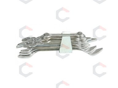 Plokščių raktų rinkinys atviru galu | 6-32 mm | 10 vnt (50610) Plokščių raktų rinkinys atviru galu | 6-32 mm | 10 vnt (50610)