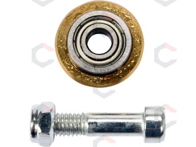 Plytelių pjoviklio ratukas keramikai su TiN danga 22 x 6 x 6 mm (YT-37151)
