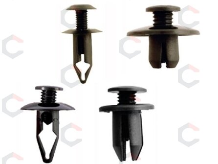 Plastikinių įspaudimo tipo kniedžių asortimentas automobiliams Mazda, Honda, Ford, Nissan ir VW | 240 vnt. (9057) 4 Plastikinių įspaudimo tipo kniedžių asortimentas automobiliams Mazda, Honda, Ford, Nissan ir VW | 240 vnt. (9057) 4