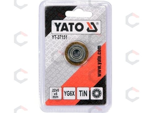Plytelių pjoviklio ratukas keramikai su TiN danga 22 x 6 x 6 mm (YT-37151) 1