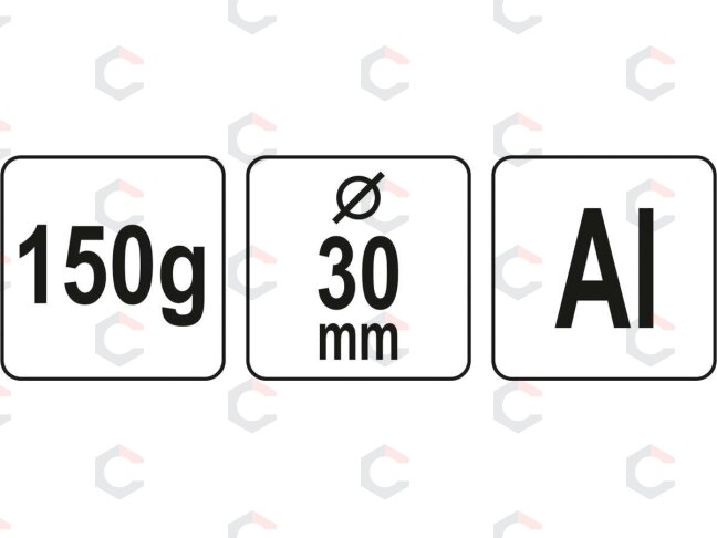 Plaktukas aliuminis | 30 mm / 150g (YT-45280) 2 Plaktukas aliuminis | 30 mm / 150g (YT-45280) 2